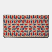 ロブスターカニパターン（の模様が）ある デスクマット (正面)