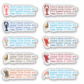 ロブスターカニ海ライフ差出人住所シール シール (正面)