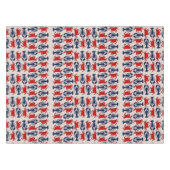 ロブスターカニ海鮮甲殻類 テーブルクロス (正面(横))