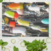 ロブスターカラフルブイ キッチンタオル (折り畳み)