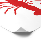 ロブスターカラーのシルエット形状を選択 ポスター (角)