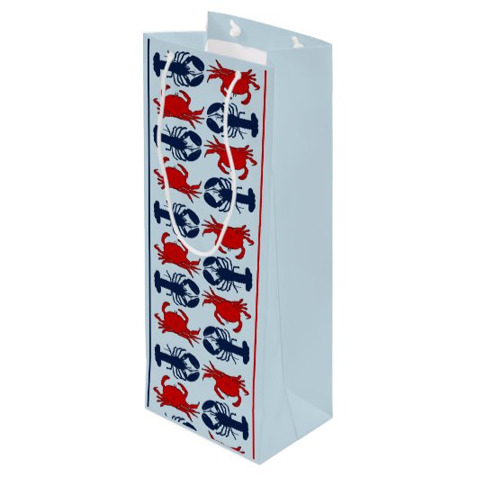 ロブスターカ男らしニカスタム大事な行事抱き枕 ワインギフトバッグ (裏面アングル)