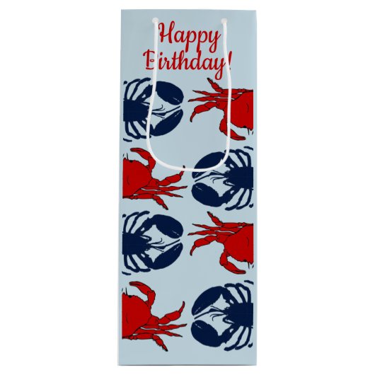 ロブスターカ男らしニカスタム大事な行事抱き枕 ワインギフトバッグ (正面)