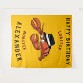 ロブスターギャブ🦞目が大きく可愛い漫画ギャング タペストリー (正面(横))