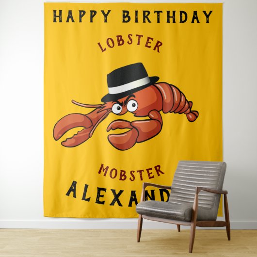 ロブスターギャブ🦞目が大きく可愛い漫画ギャング タペストリー (インサイチュ)