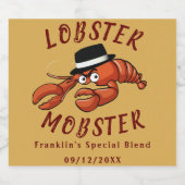 ロブスターギャブ🦞目が大きく可愛い漫画ギャング ビールラベル (シングルラベル)