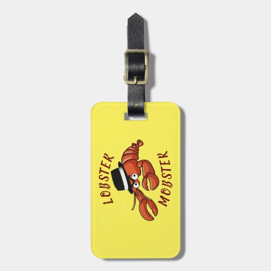 ロブスターギャブ🦞目が大きく可愛い漫画ギャング ラゲッジタグ (正面縦)