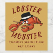 ロブスターギャブ🦞目が大きく可愛い漫画ギャング ワインラベル (シングルラベル)