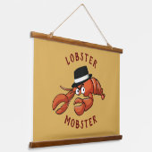 ロブスターギャブ🦞目が大きく可愛い漫画ギャング 吊り下げ型タペストリー (傾斜あり)