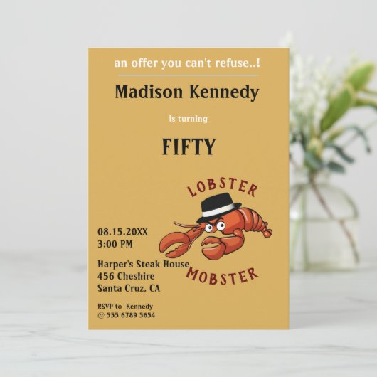 ロブスターギャブ🦞目が大きく可愛い漫画ギャング 招待状 (スタンド正面)