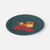 ロブスタークロウフィッシュカニ夏のパーティー ペーパープレート (アングル)