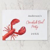 ロブスタークロウフィッシュパーティー赤白ランチョンマット ペーパーパッド (正面)