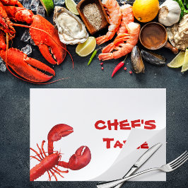 ロブスタークロウフィッシュパーティー赤白ランチョンマット ペーパーパッド