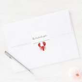 ロブスタークロウフィッシュボウルパーティーこの飲み物は ラウンドシール (封筒)