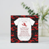 ロブスタークロウフィッシュ赤ちゃんシャワー 招待状 (スタンド正面)