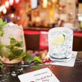 ロブスターザリガニはパーティー白を煮る スクエアペーパーコースター