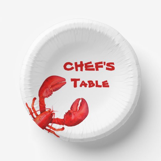 ロブスターザリガニはパーティー白を煮る ペーパーボウル (正面)