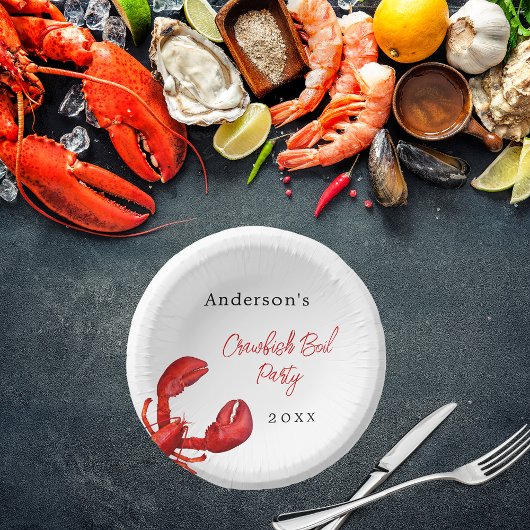 ロブスターザリガニはパーティー白を煮る ペーパーボウル