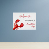 ロブスターザリガニパーティー赤白ウェルカム ポスター