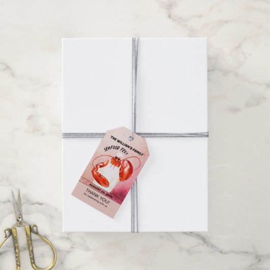 ロブスターシェフシーフードイベント ギフトタグ (より糸付き)