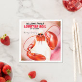 ロブスターシェフシーフードイベント スタンダードカクテルナプキン (インサイチュ)