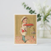 ロブスターシェフ ヴィンテージ フード 広告 アート ポストカード (スタンド正面)