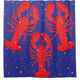 ロブスターシャワーカーテン シャワーカーテン