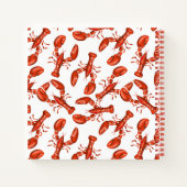 ロブスターシーフパーソナライズされたードレシピ帳 ノートブック (裏面)