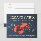 ロブスターシーフードサラダ料理キーパーレシピカード ポストカード (正面/裏面)