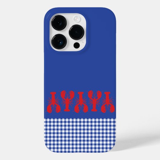 ロブスタージンガム沿岸赤白青テック Case-Mate iPhoneケース (裏面)