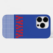 ロブスタージンガム沿岸赤白青テック Case-Mate iPhoneケース (裏面 (横))