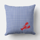 ロブスタージンガム赤白青コースタルメインおもしろい クッション (裏面)