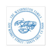 ロブスタースケッチ |ラウンドファミリ名差出人住所 セルフインキングスタンプ (デザイン)