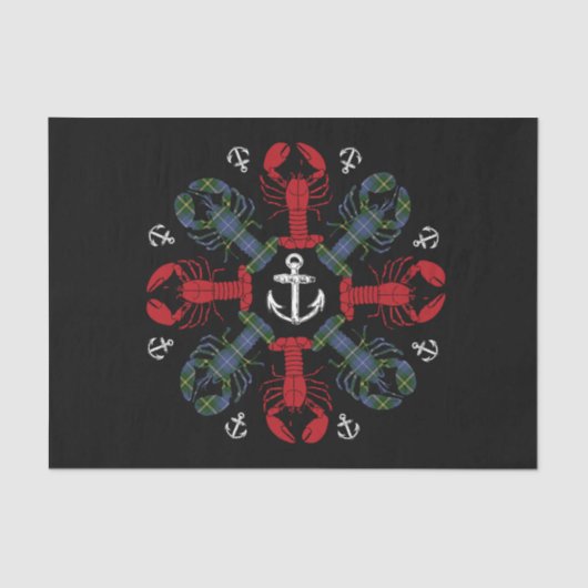 ロブスタースノーフレークいかりN.S.クリスマス紙 薄葉紙 (正面)