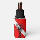 ロブスターダイブ旗 ボトルクーラー (ボトル正面)