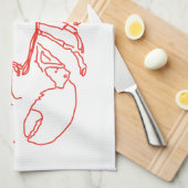 ロブスターティータオル キッチンタオル (四つ折り)