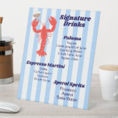 ロブスターテーマカクテルペデスタルサイン 台座サイン (インサイチュ)