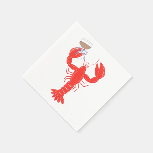 ロブスターテーマカクテル スタンダードカクテルナプキン (角)