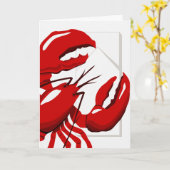 ロブスターディナーグリーティングカード カード (黄色い花)