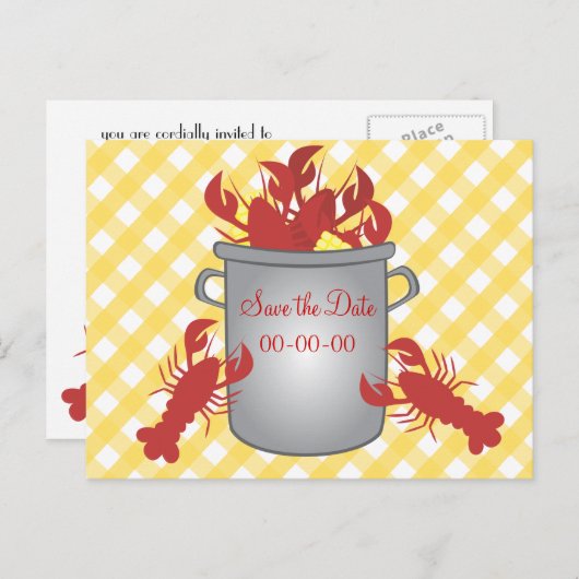 ロブスターディナー日付の保存 案内ポストカード (正面/裏面)