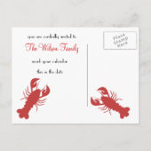 ロブスターディナー日付の保存 案内ポストカード (裏面)