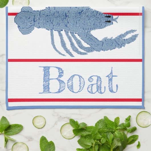 ロブスタートピアリージンジャーズピックボールデコール キッチンタオル (折り畳み)