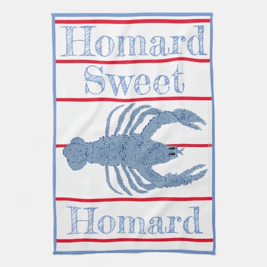 ロブスタートピアリージンジャーズピックボールデコール キッチンタオル (縦)