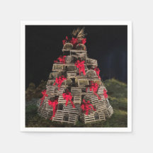 ロブスタートラップクリスマスツリーカクテルナプキン