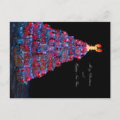 ロブスタートラップクリスマスツリー葉書 ポストカード (正面)
