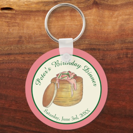 ロブスターニューバーグニューバーグシーフードディナーパーティー キーホルダー (正面)