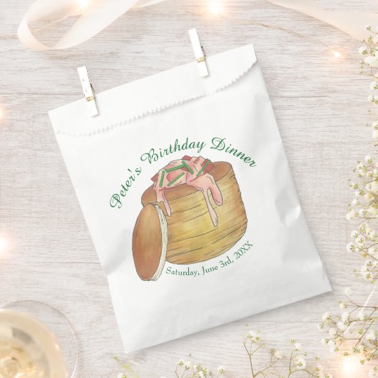 ロブスターニューバーグニューバーグシーフードディナーパーティー フェイバーバッグ (クリップ留めされた状態)