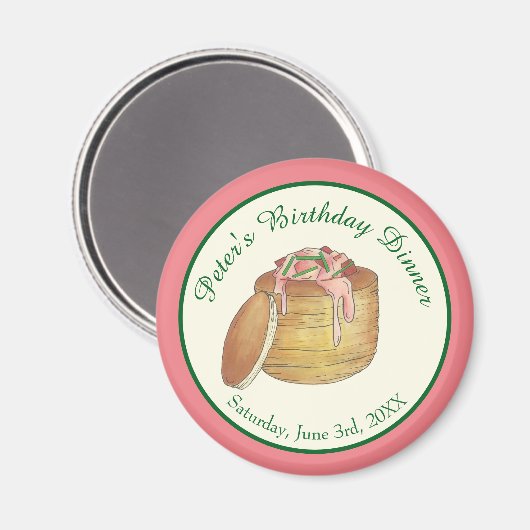 ロブスターニューバーグニューバーグシーフードディナーパーティー マグネット (正面/裏面)