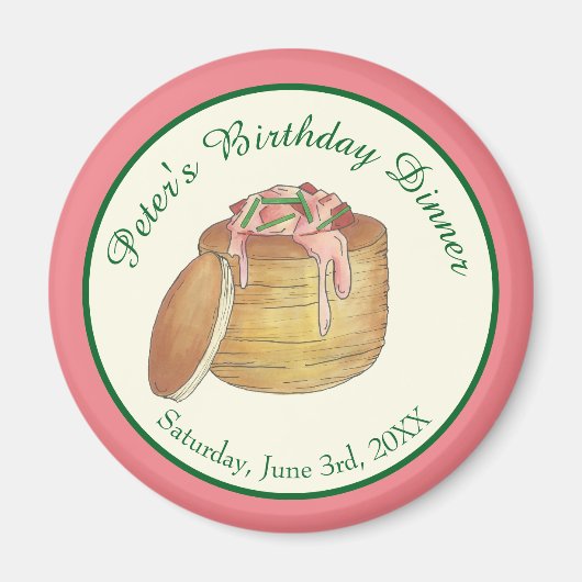 ロブスターニューバーグニューバーグシーフードディナーパーティー マグネット (正面)