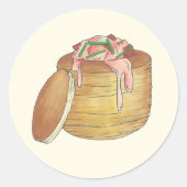 ロブスターニューバーグニューバーグレトロシーフードVol-Au-Vent ラウンドシール (正面)